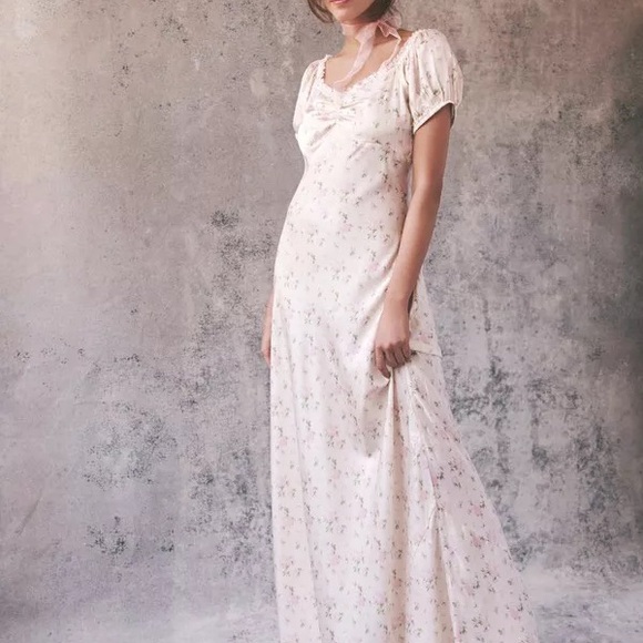 tracy reese flounce slip dress optic white - Picture 8 of 8